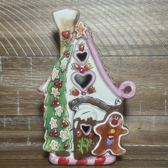 Blue Sky Other - 2009 Blue Sky Heather Goldminc Gingerbread Cottage/House Candle Holder Christmas